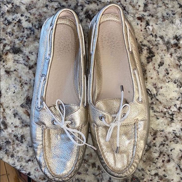 Silver Sperry top siders - Picture 2 of 6